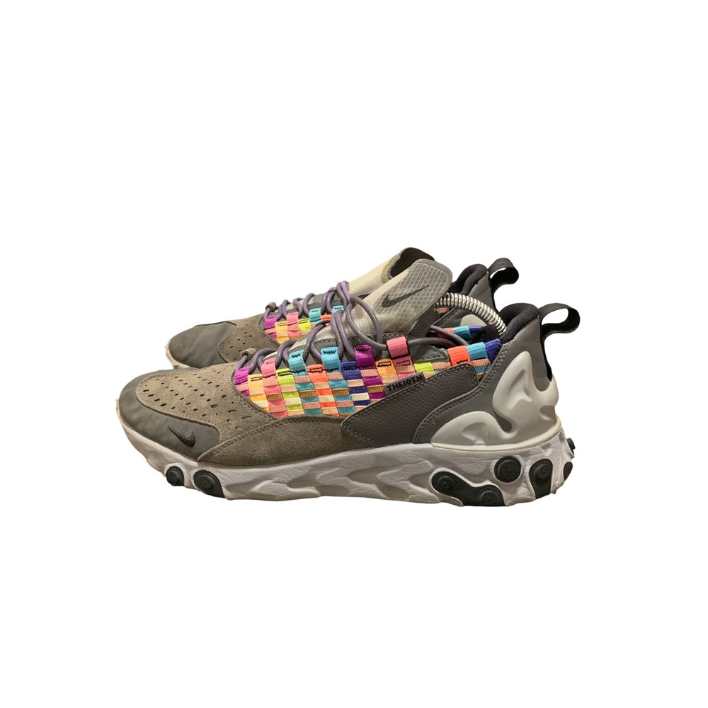 Nike Sneakers Mens 10 React Sertu The 10th Grey Multi-Color AT5301-004 Flaw